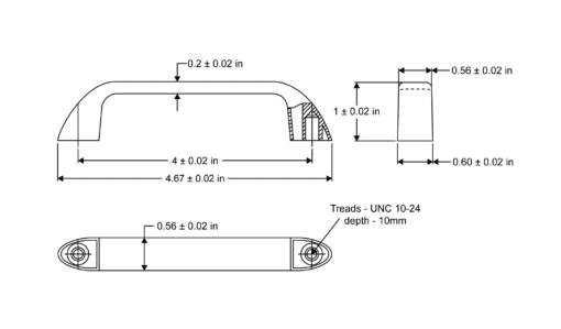 Trash Chute 4 inch universal pull handle