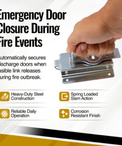 Laundry & Trash Chute Night Latch Keeper for Hopper Discharge Door. Heavy Duty Slam Kit
