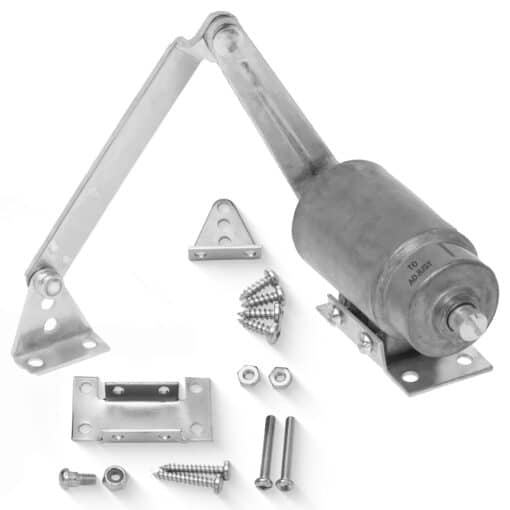 Rotary Hydraulic Roto Door Closer for Laundry & Trash Chutes – Heavy Duty Adjustable Spring Closure Kit for Screen & Storm Doors – Commercial & Residential Use – Universal Fit
