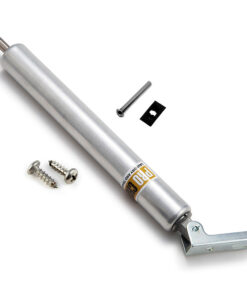 Laundry Chute Door Closer. 8 inch Hydraulic retracted Piston Pump with Bracket & Clevis Parts for Side & Bottom hinged Trash Intake Doors.