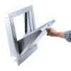 Trash Chute Door 24 x 24 Stainless Steel Bottom Hinged Intake Doors - Midland Style.
