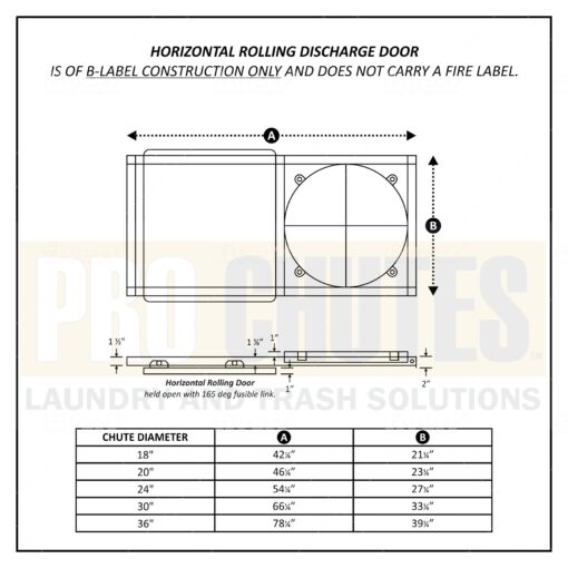 Trash Chute Discharge Door - HRD - Midland style