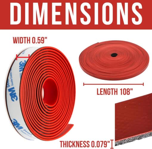 Intumescent Smoke Seal Strip Tape – Flexible Expanding Fire Door Strips with 3M Tape 9 Foot Graphite & Rubber Composite Material - Smoker Gasket Seal Strip for Fire Rated Windows & Steel Doors