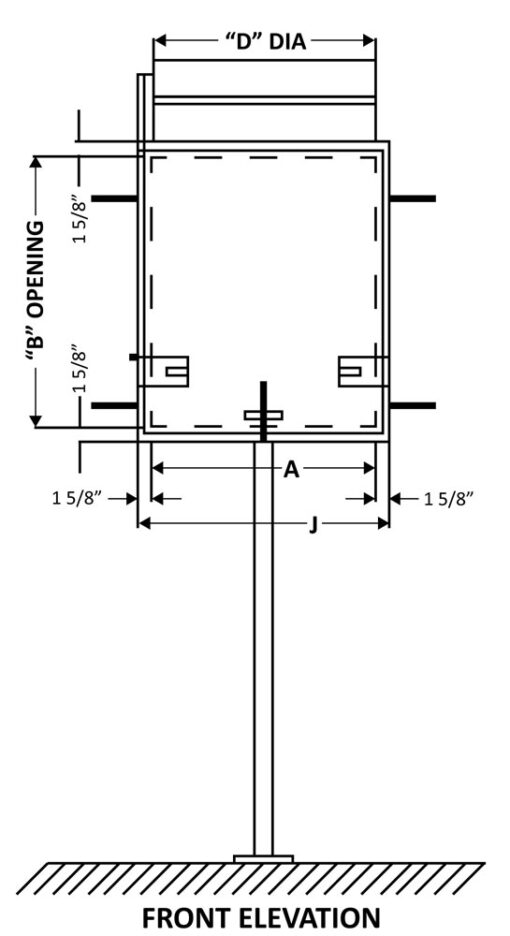 Front- Laundry Chute Hopper Discharge Door 24" x 30" - Wilkinson Style